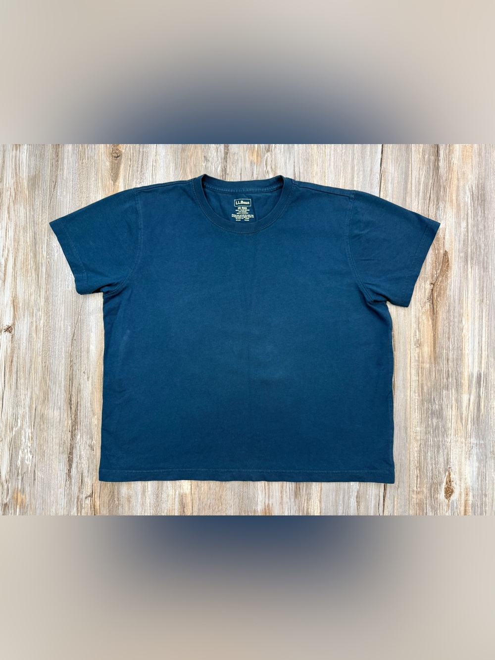 L.L. Bean Cotton Crewneck T-Shirt Women’s XS Blue Teal Short Sleeve